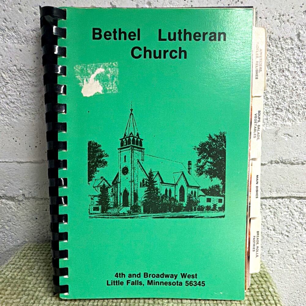 1984 Bethel Lutheran Church Cookbook Little Falls MN Vintage Community Recipes